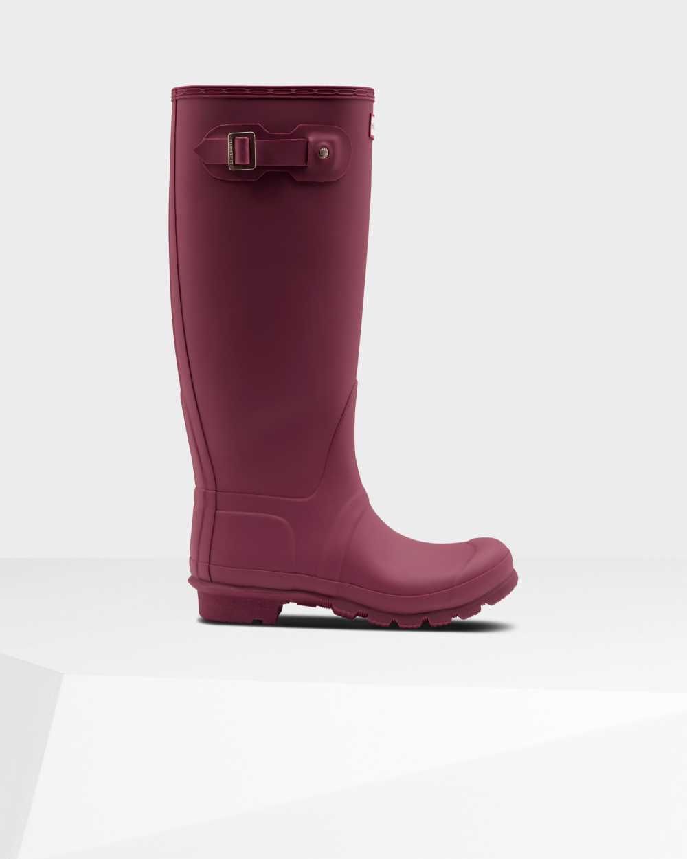 Hunter Original Tall Wide Leg Women's Rain Boots NZ-90961Y Claret/Red